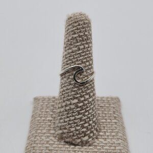 Size 7 Sterling Silver Beach Wave Band Ring A4042